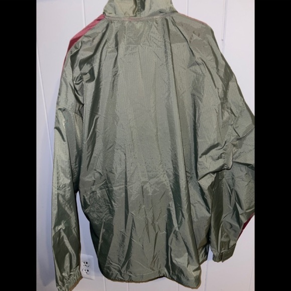Vintage Izod convertible windbreaker Anorak 1/2 zip packable jacket w straps - Picture 2 of 11
